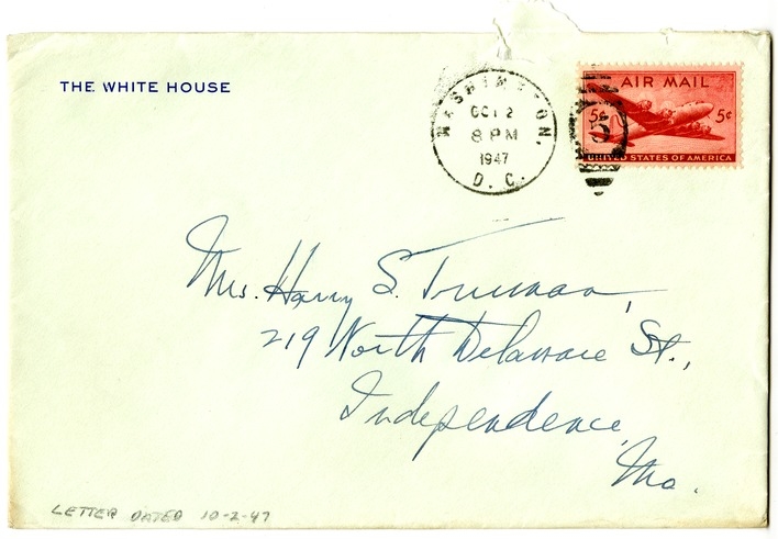 Letter from Harry S. Truman to Bess W. Truman