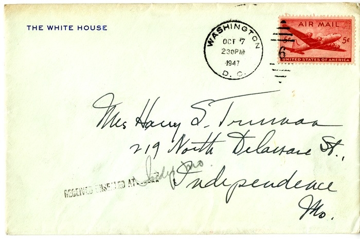 Letter from Harry S. Truman to Bess W. Truman