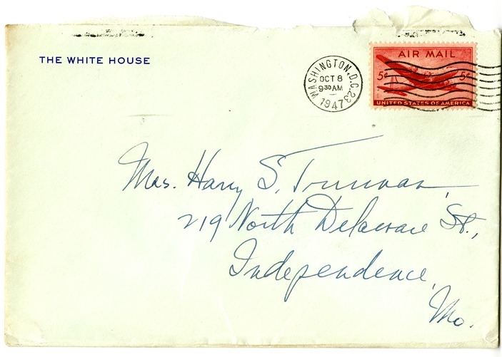 Letter from Harry S. Truman to Bess W. Truman