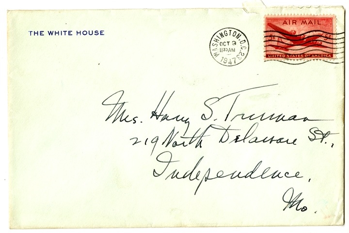 Letter from Harry S. Truman to Bess W. Truman