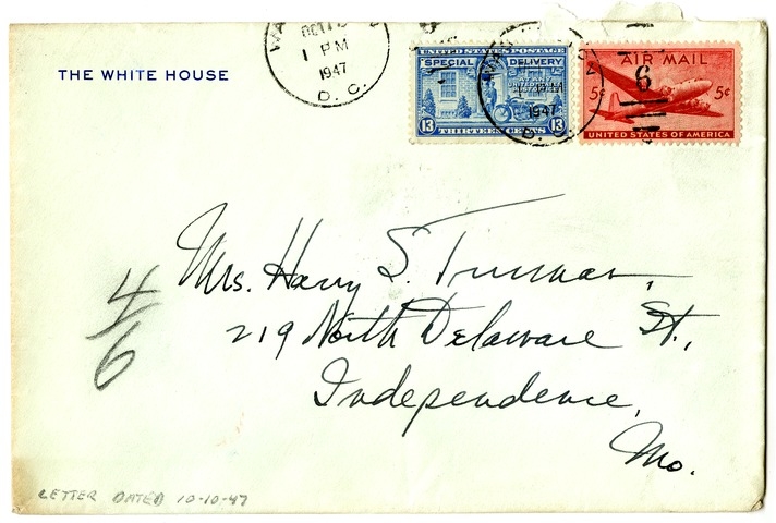 Letter from Harry S. Truman to Bess W. Truman