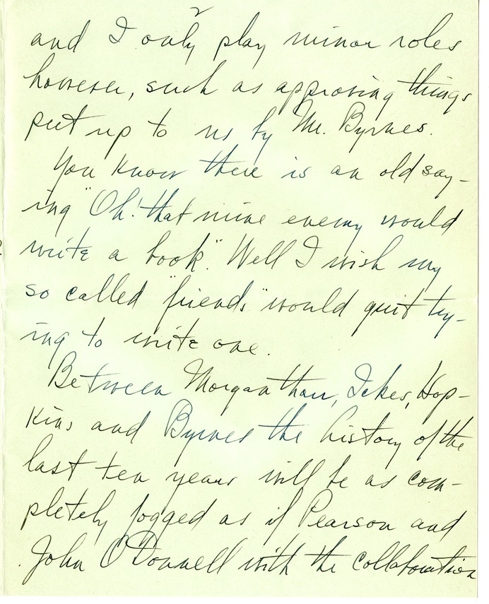 Letter from Harry S. Truman to Bess W. Truman