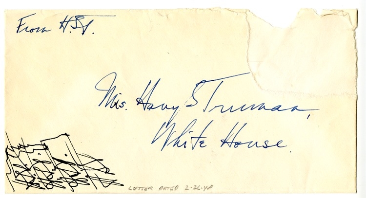 Letter from Harry S. Truman to Bess W. Truman