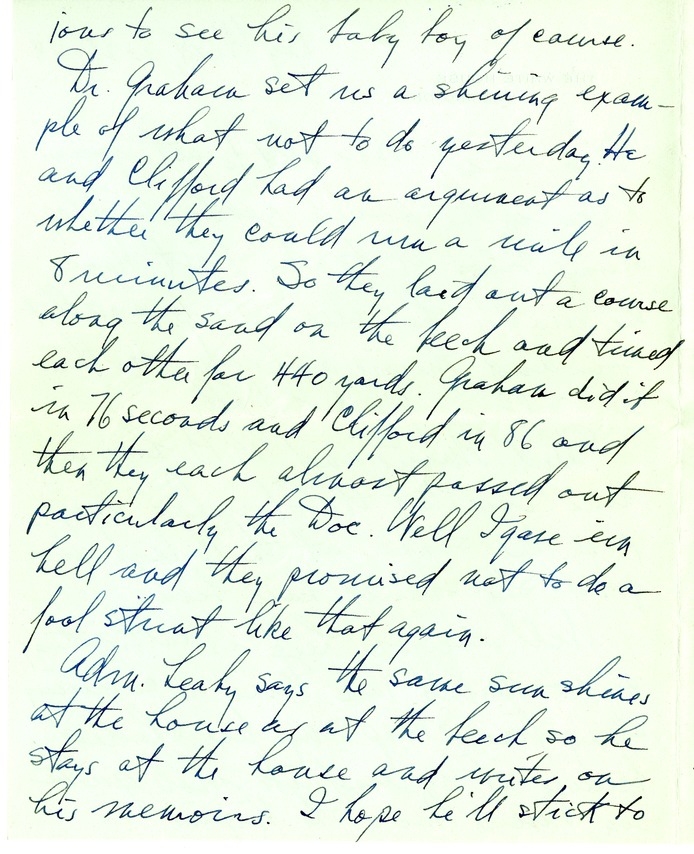 Letter from Harry S. Truman to Bess W. Truman