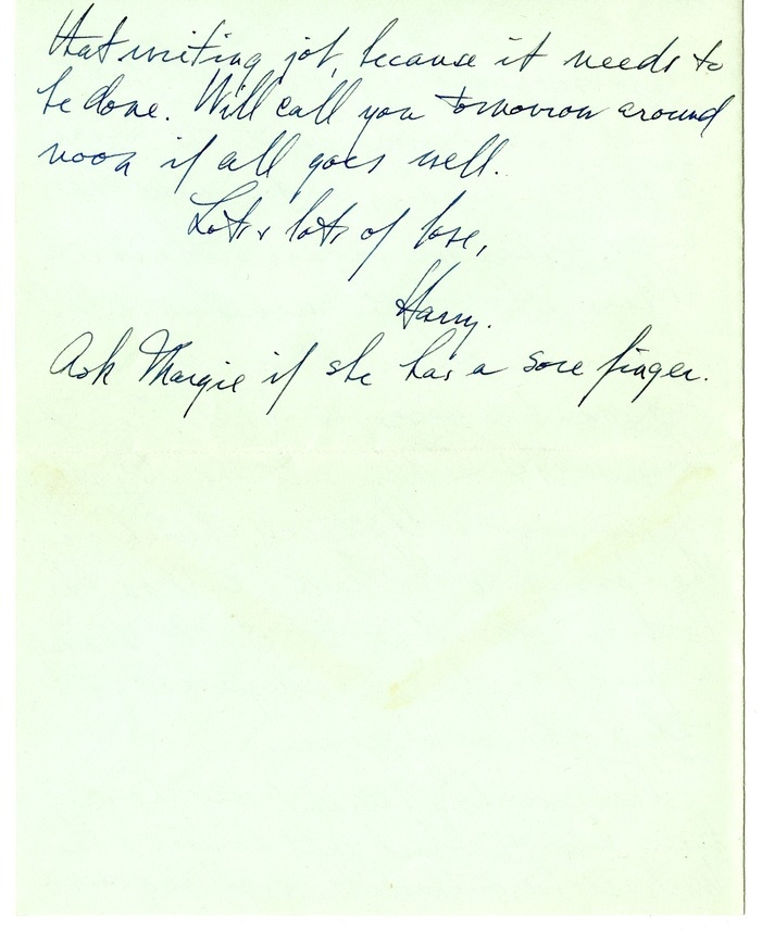 Letter from Harry S. Truman to Bess W. Truman