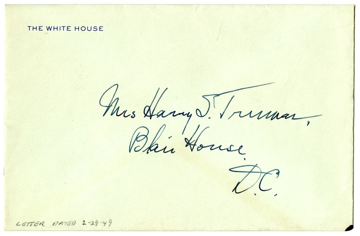 Letter from Harry S. Truman to Bess W. Truman