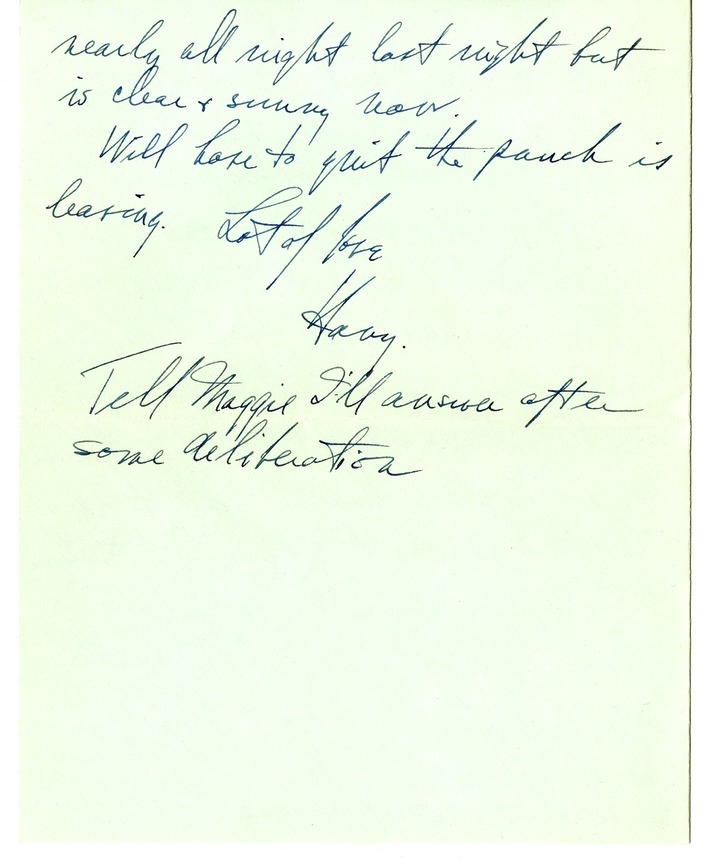 Letter from Harry S. Truman to Bess W. Truman