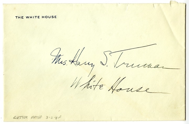 Letter from Harry S. Truman to Bess W. Truman