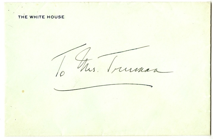 Letter from Harry S. Truman to Bess W. Truman