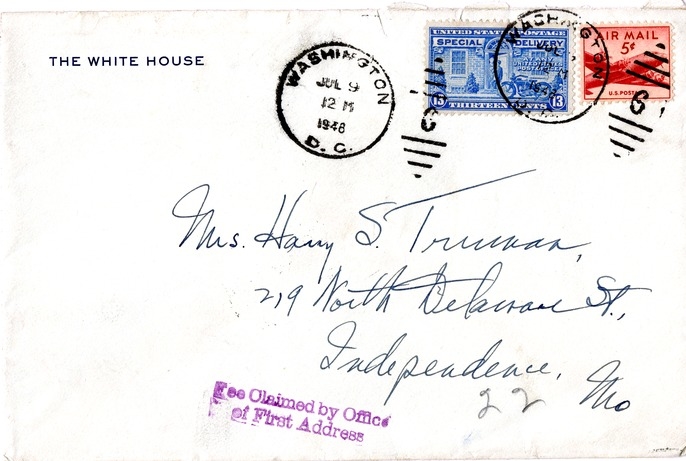 Letter from Harry S. Truman to Bess W. Truman