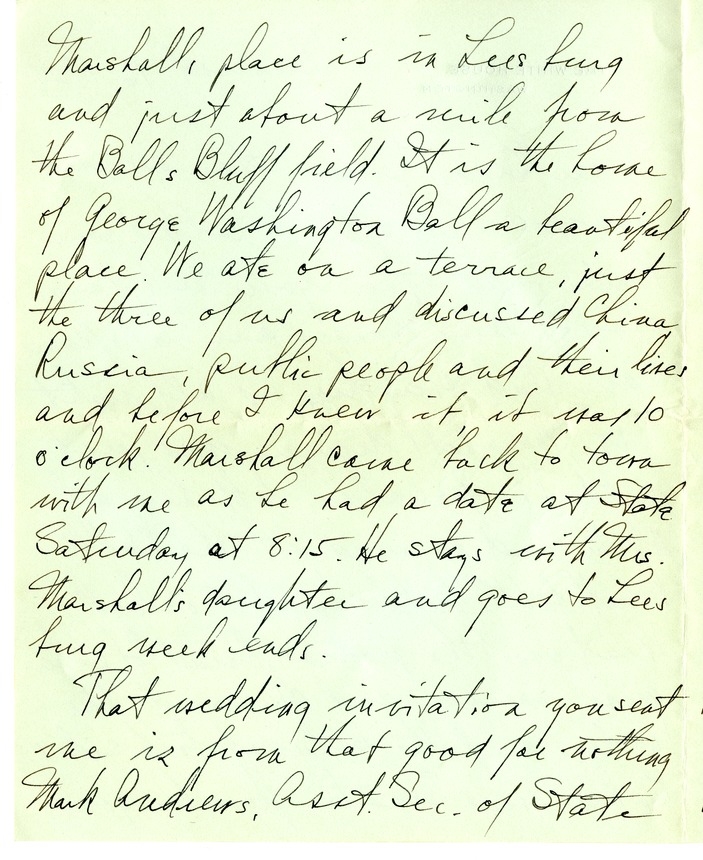 Letter from Harry S. Truman to Bess W. Truman