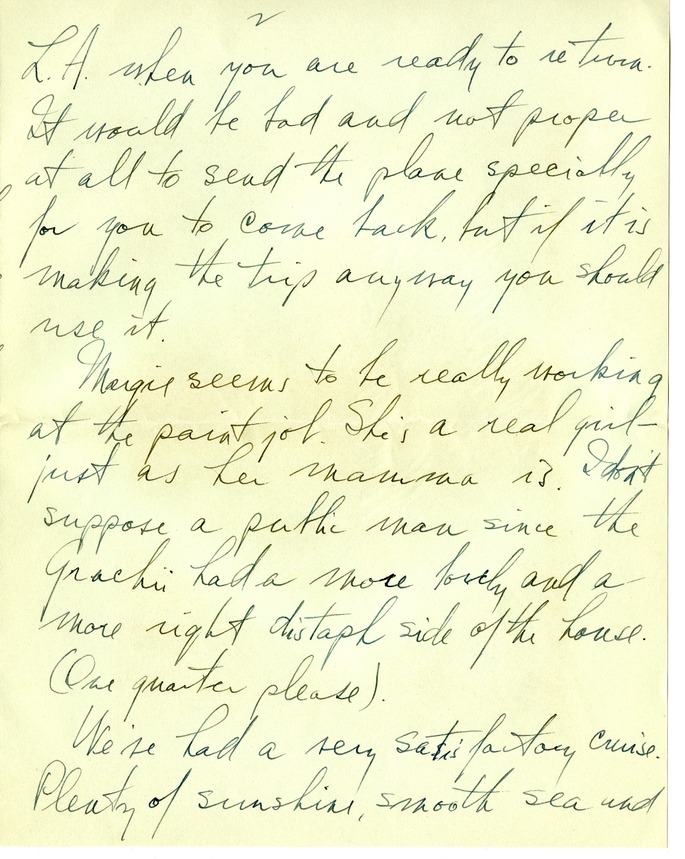 Letter from Harry S. Truman to Bess W. Truman