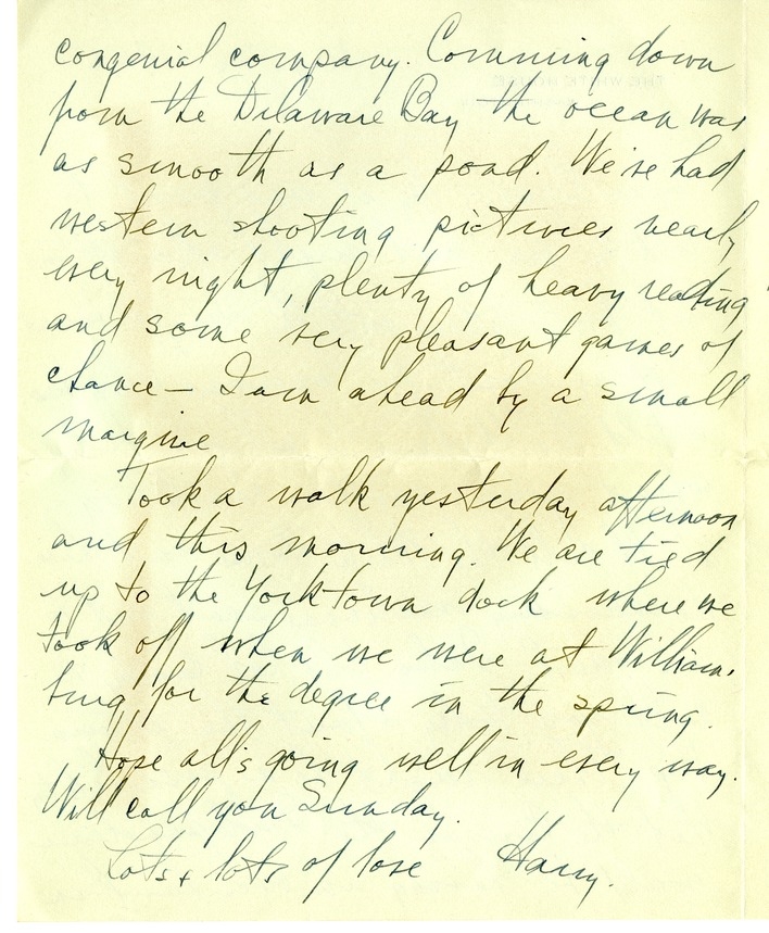 Letter from Harry S. Truman to Bess W. Truman