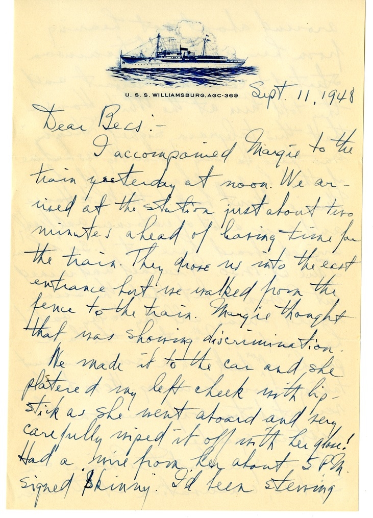 Letter from Harry S. Truman to Bess W. Truman