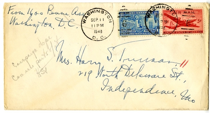 Letter from Harry S. Truman to Bess W. Truman