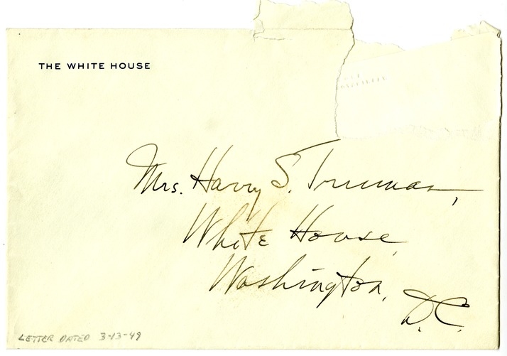 Letter from Harry S. Truman to Bess W. Truman