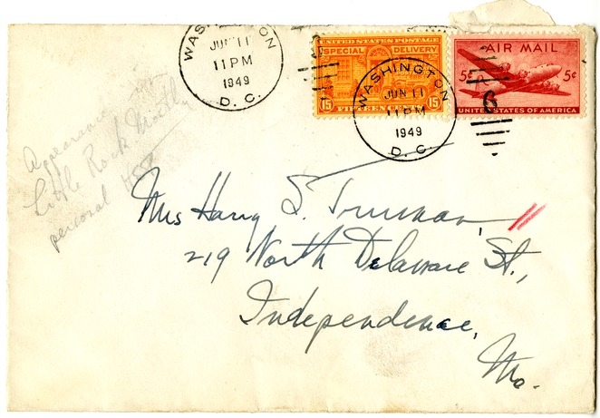 Letter from Harry S. Truman to Bess W. Truman