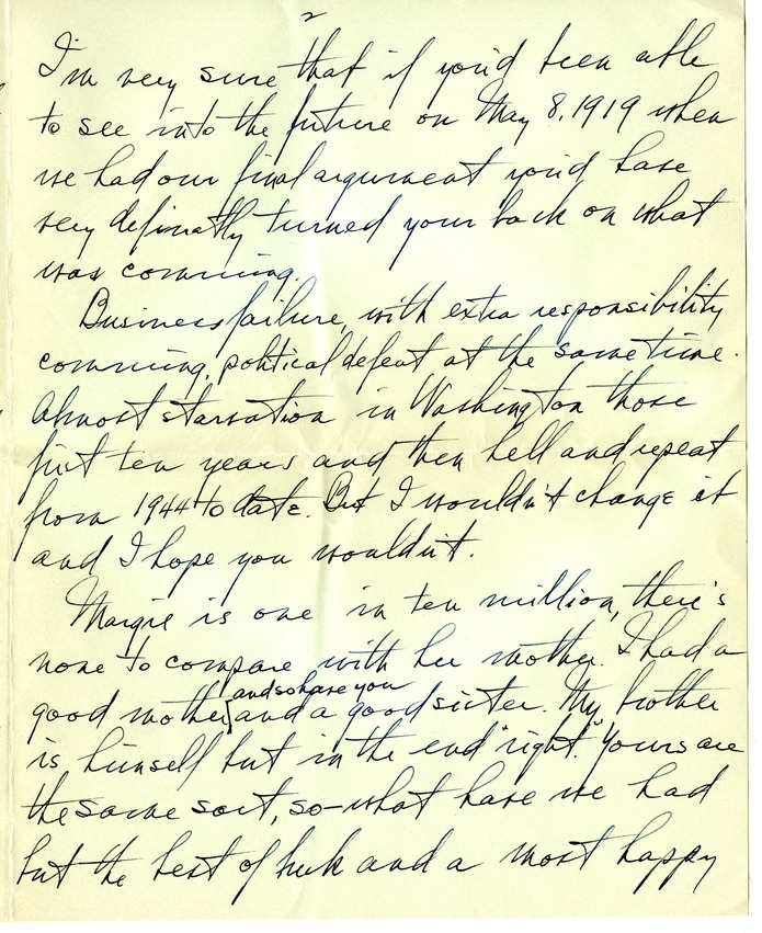 Letter from Harry S. Truman to Bess W. Truman