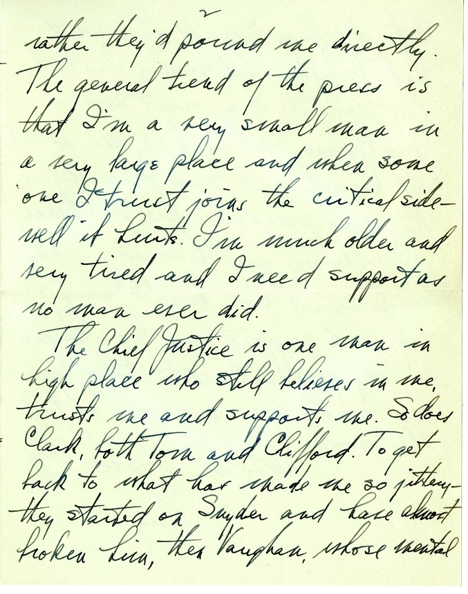 Letter from Harry S. Truman to Bess W. Truman