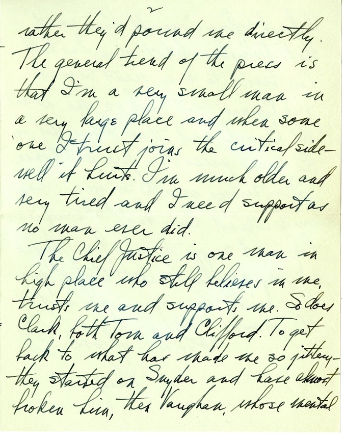 Letter from Harry S. Truman to Bess W. Truman