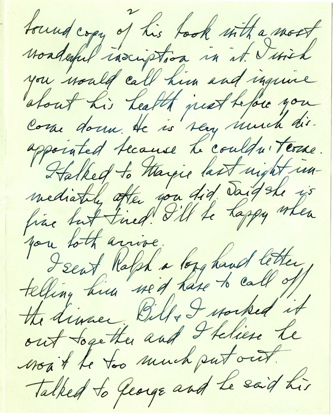 Letter from Harry S. Truman to Bess W. Truman