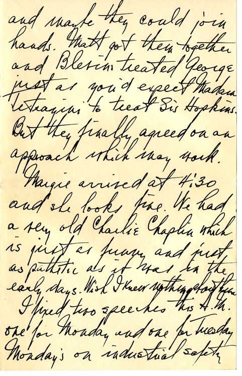 Letter from Harry S. Truman to Bess W. Truman