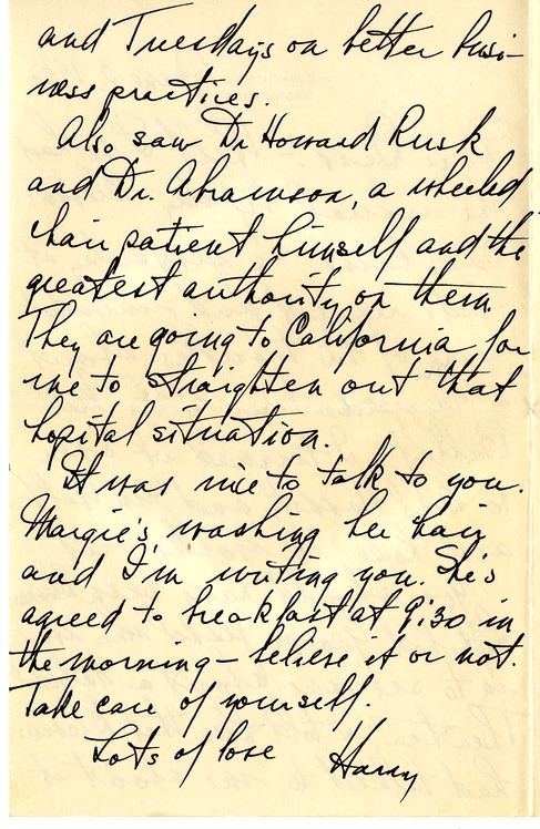 Letter from Harry S. Truman to Bess W. Truman