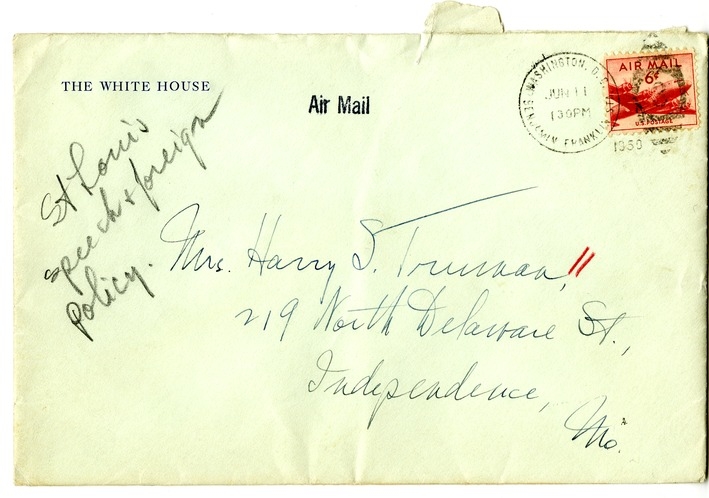 Letter from Harry S. Truman to Bess W. Truman