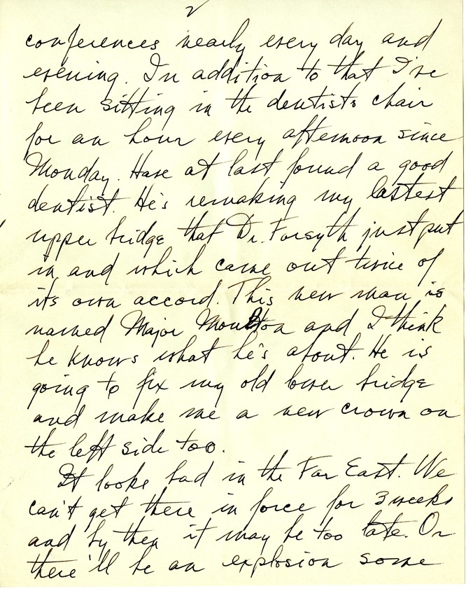 Letter from Harry S. Truman to Bess W. Truman [Gift of Elliott Galleries, Flora K. Bloom, President.]