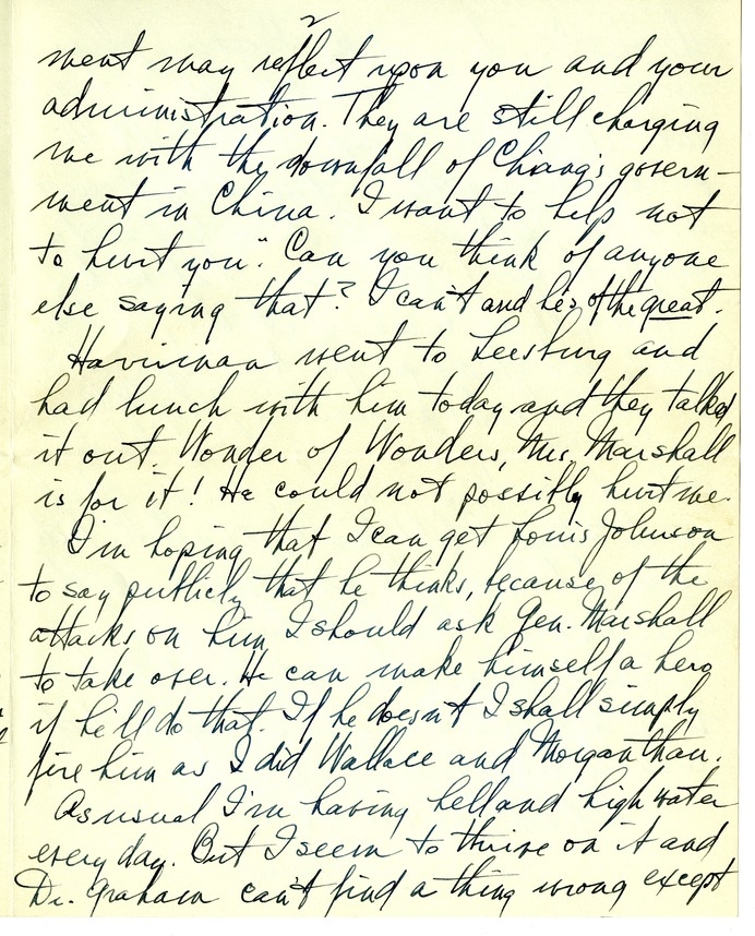 Letter from Harry S. Truman to Bess W. Truman