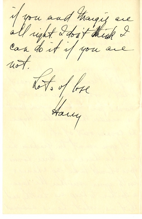 Letter from Harry S. Truman to Bess W. Truman