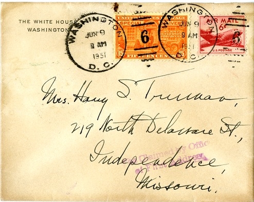 Letter from Harry S. Truman to Bess W. Truman