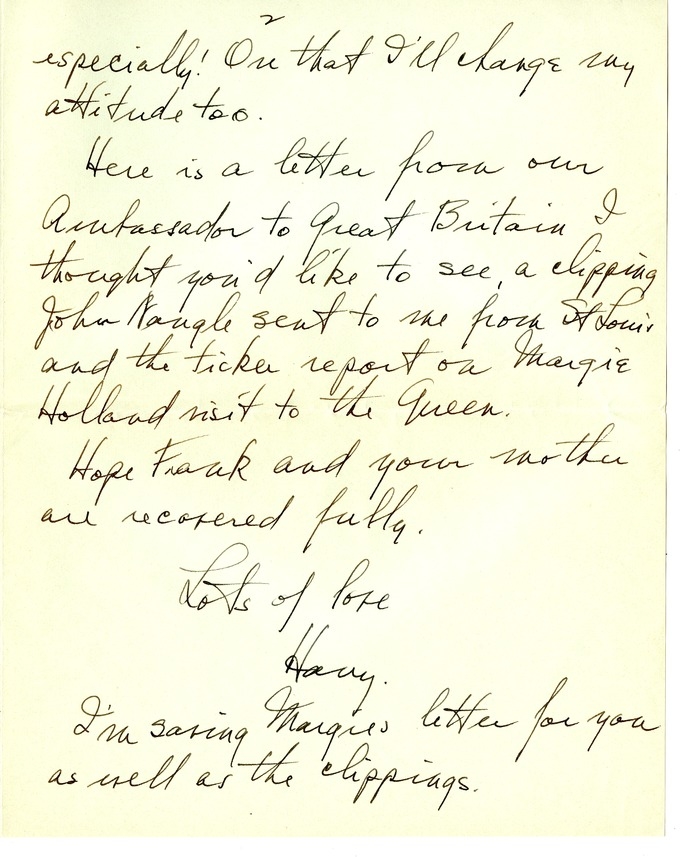 Letter from Harry S. Truman to Bess W. Truman [Gift of Elliott Galleries, Flora K. Bloom, President.]