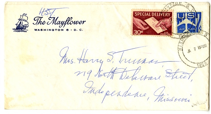 Letter from Harry S. Truman to Bess W. Truman