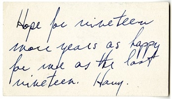 Card from Harry S. Truman to Bess W. Truman [Undated]