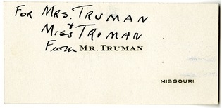 Note from Harry S. Truman to Bess W. Truman and Margaret Truman [undated]
