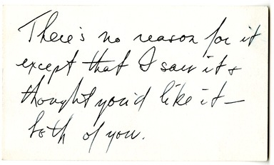 Card from Harry S. Truman to Bess W. Truman and Margaret Truman