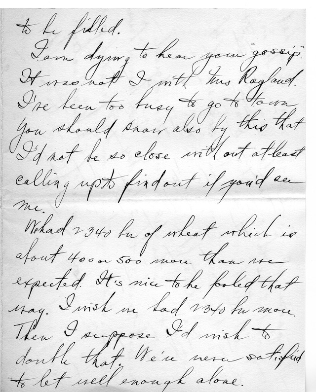 Letter from Harry S. Truman to Bess Wallace