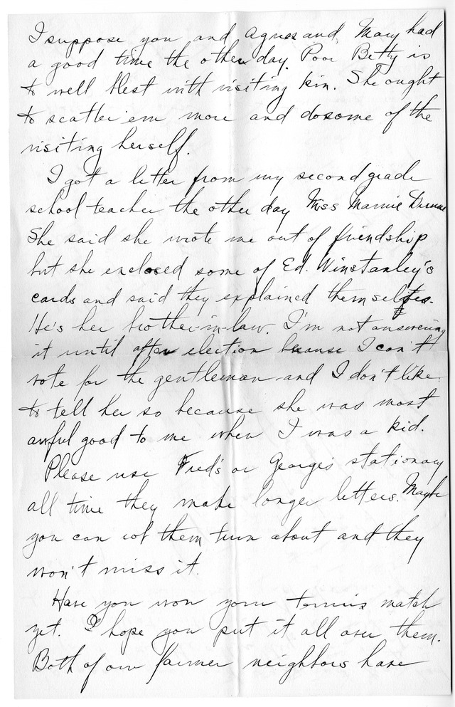 Letter from Harry S. Truman to Bess Wallace