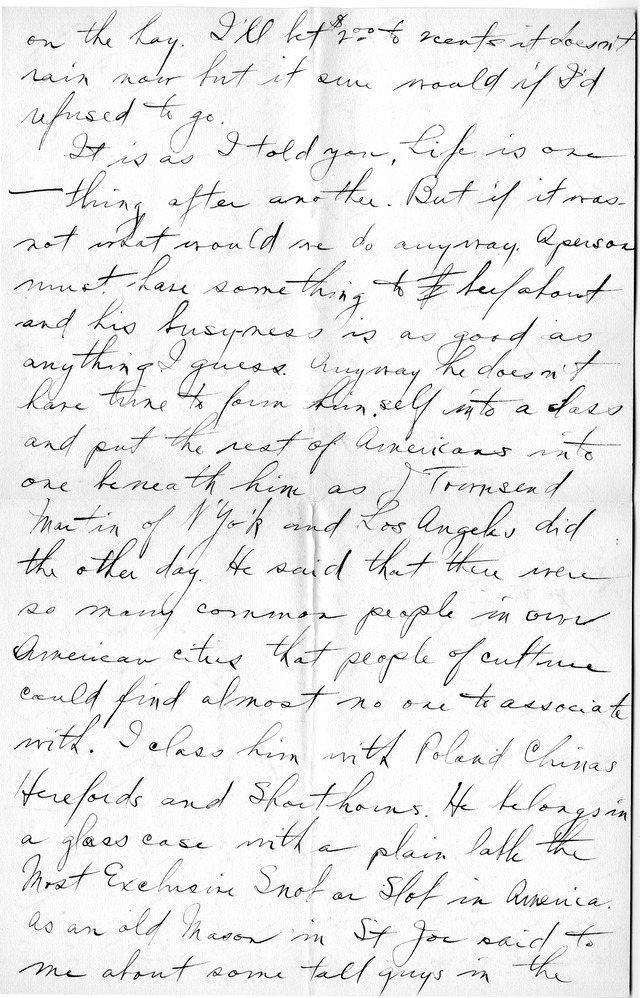 Letter from Harry S. Truman to Bess Wallace