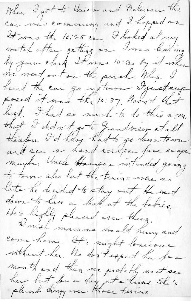 Letter from Harry S. Truman to Bess Wallace