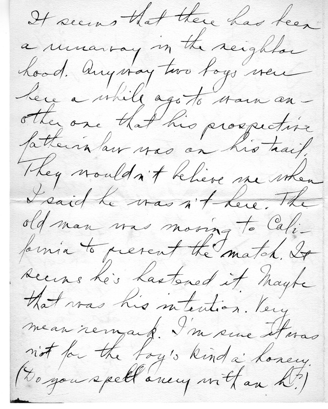 Letter from Harry S. Truman to Bess Wallace
