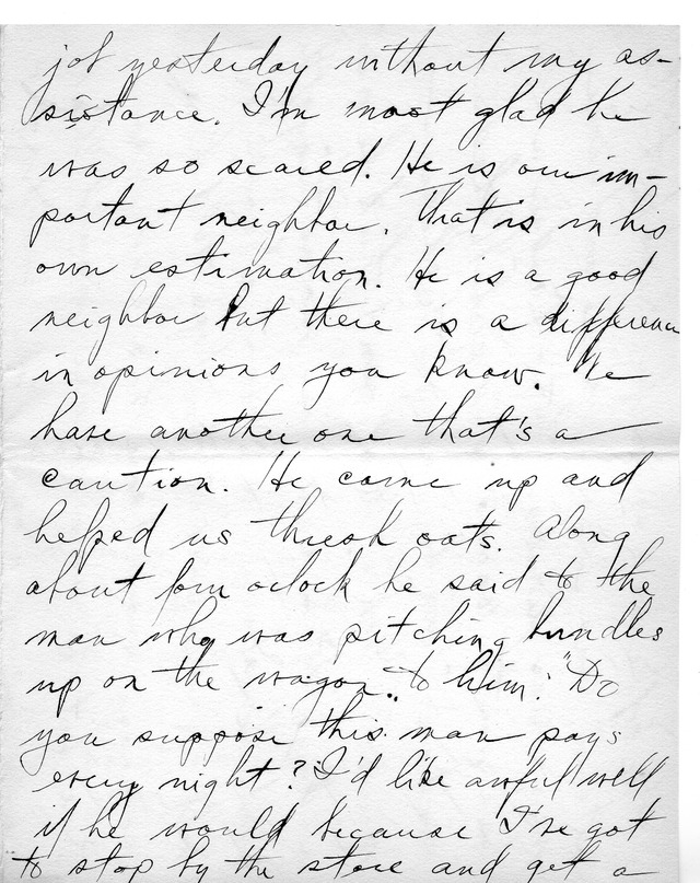 Letter from Harry S. Truman to Bess Wallace