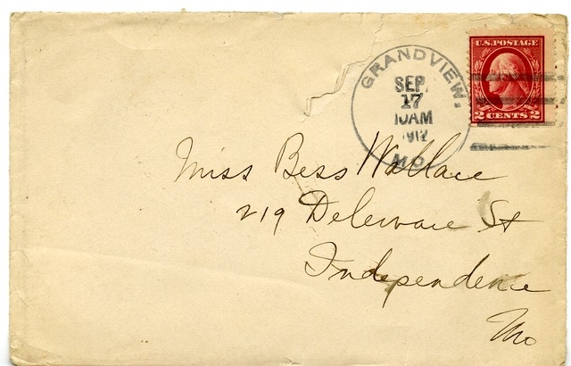 Letter from Harry S. Truman to Bess Wallace