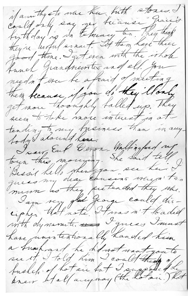 Letter from Harry S. Truman to Bess Wallace