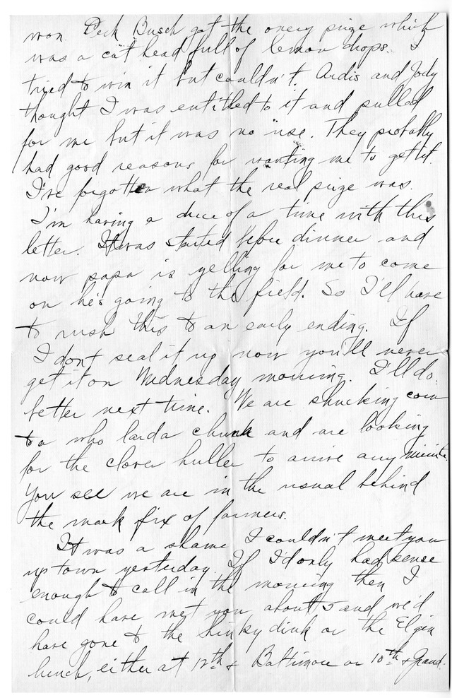 Letter from Harry S. Truman to Bess Wallace