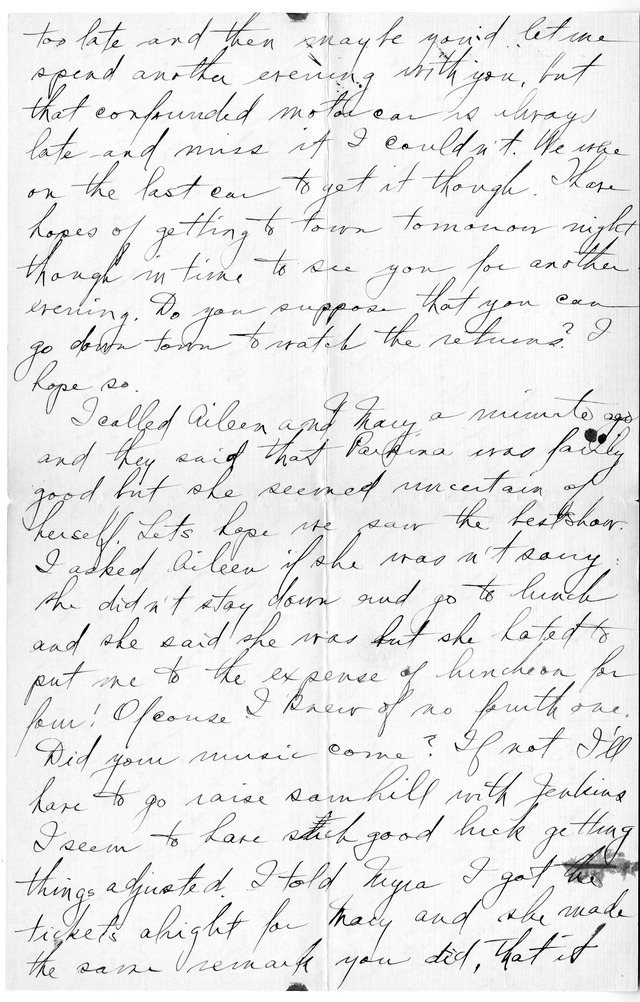 Letter from Harry S. Truman to Bess Wallace