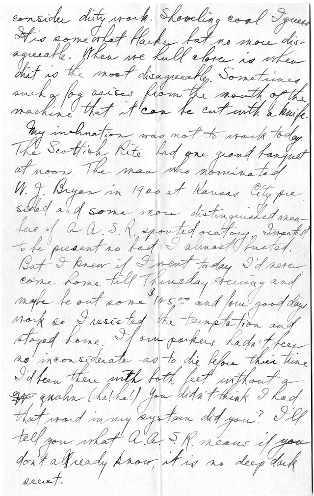 Letter from Harry S. Truman to Bess Wallace