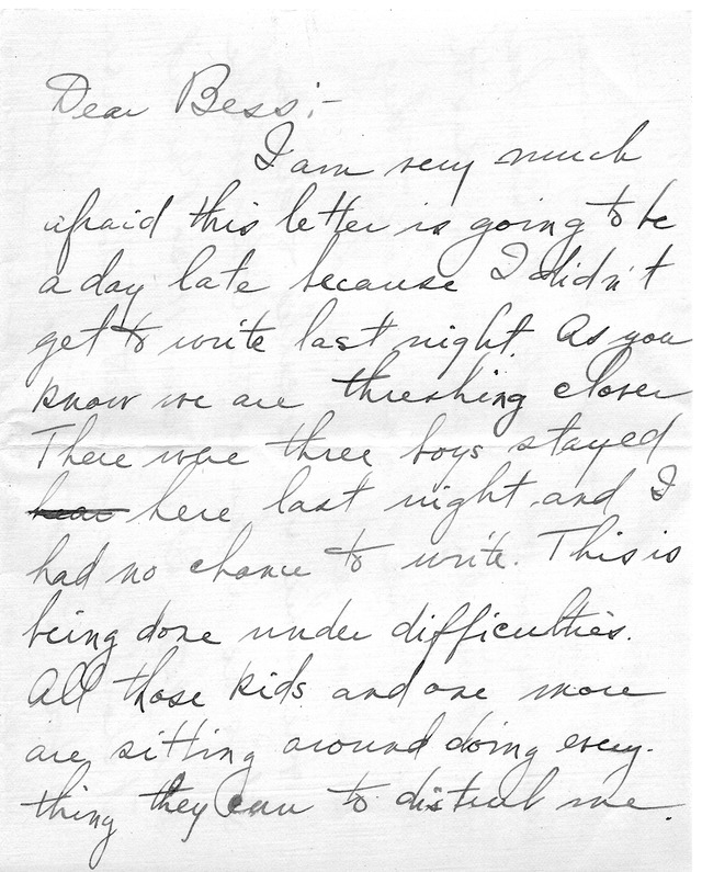 Letter from Harry S. Truman to Bess Wallace