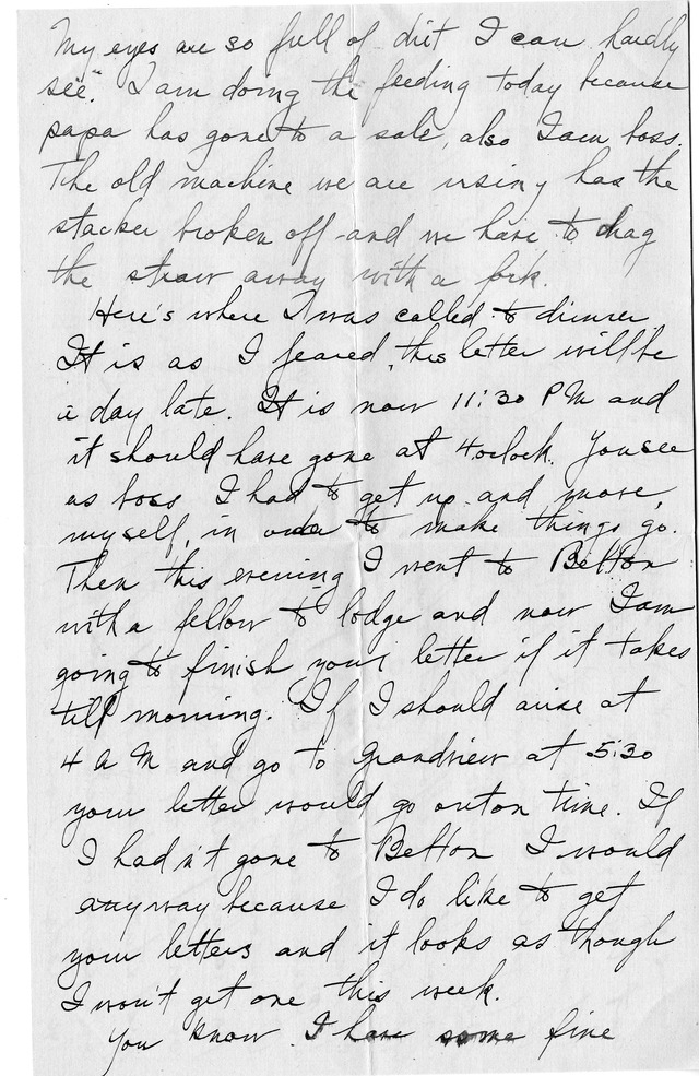 Letter from Harry S. Truman to Bess Wallace